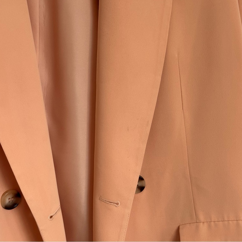 Blush Peach Single-Button Notch Lapel Blazer - Picture 8 of 16